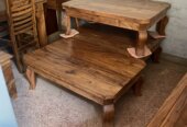 Solid mugavu center table