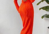 Pull neck Ladies Long Dress