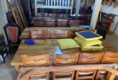 8 seater solid Mugavu dinning set/ dining table