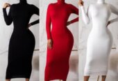 Pull neck Ladies Long Dress