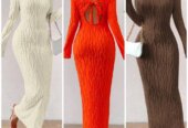 Pull neck Ladies Long Dress