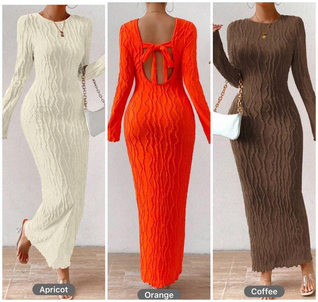 Pull neck Ladies Long Dress