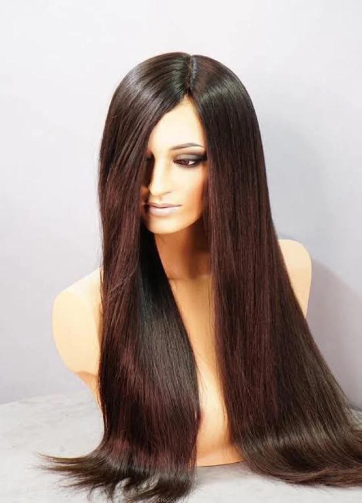 Straight human wigs