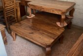 Solid mugavu center table