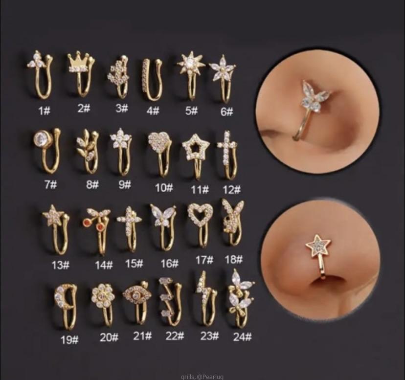 Clip on nose ring