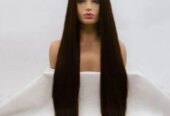 Straight human wigs