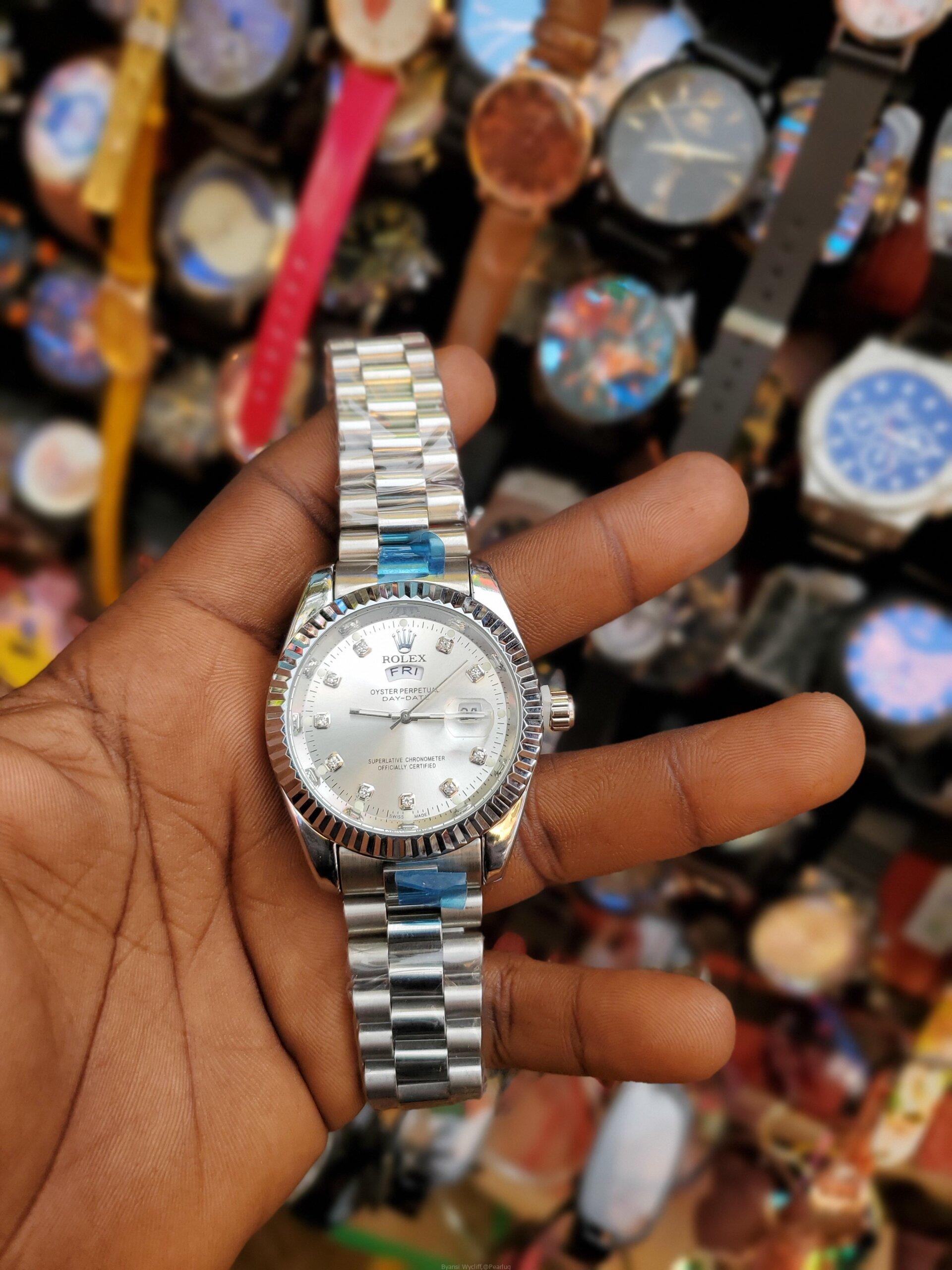 Rolex watch in silver color