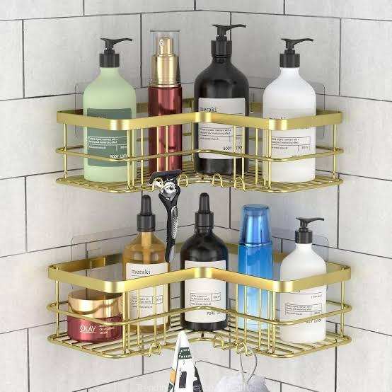 Metallic shower caddy