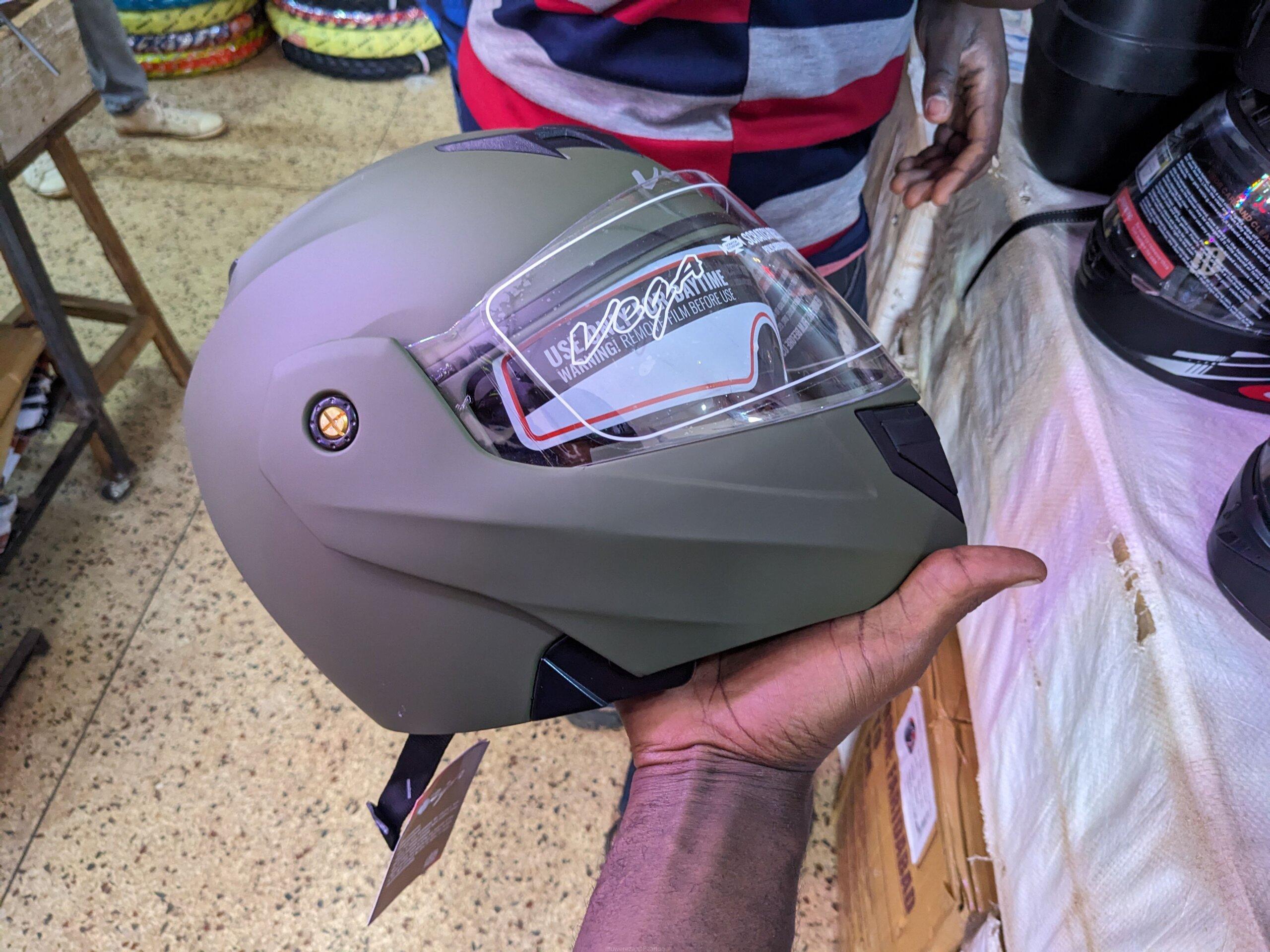 Pure green helmet