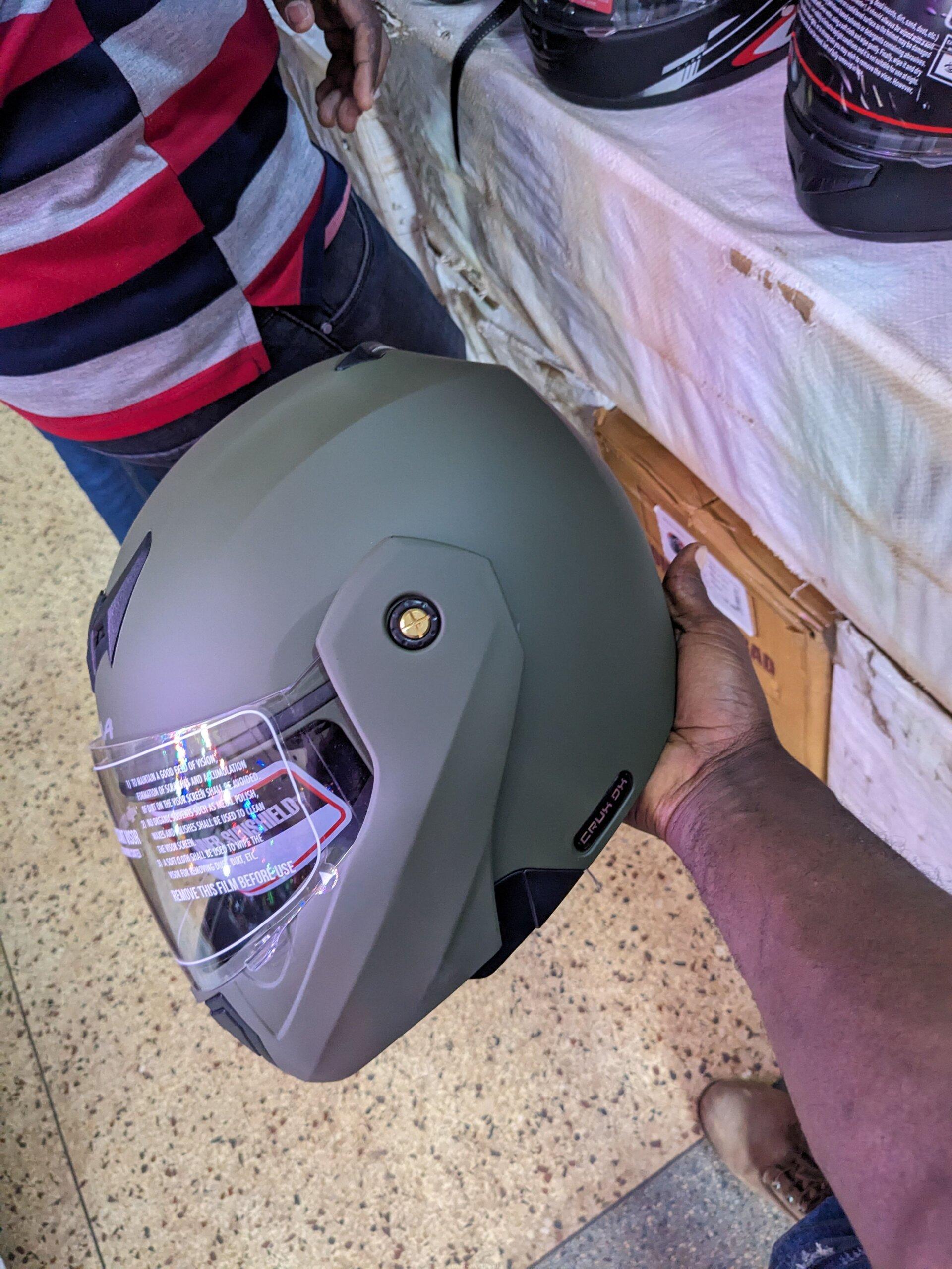 Pure green helmet