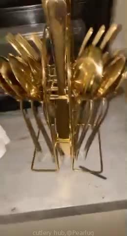 Golden cutlery