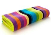 Strip colored towels