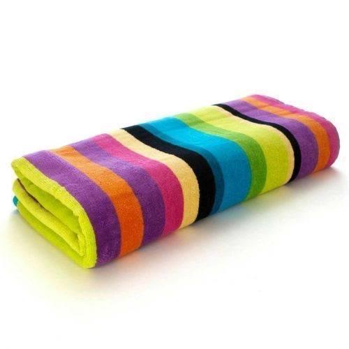 Strip colored towels