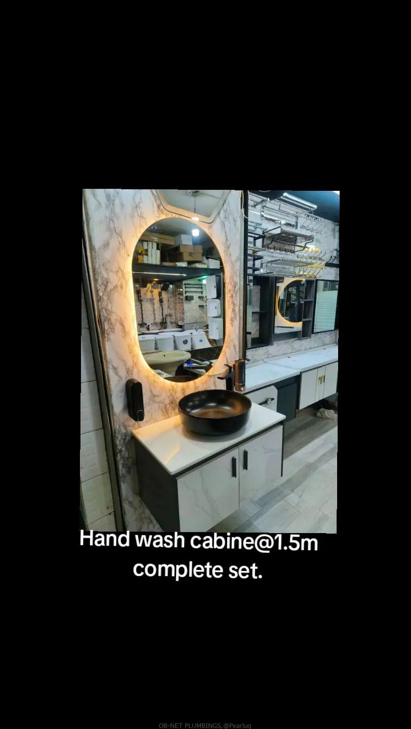 Hand wash basin cabine