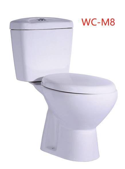Two piece sitting toilet