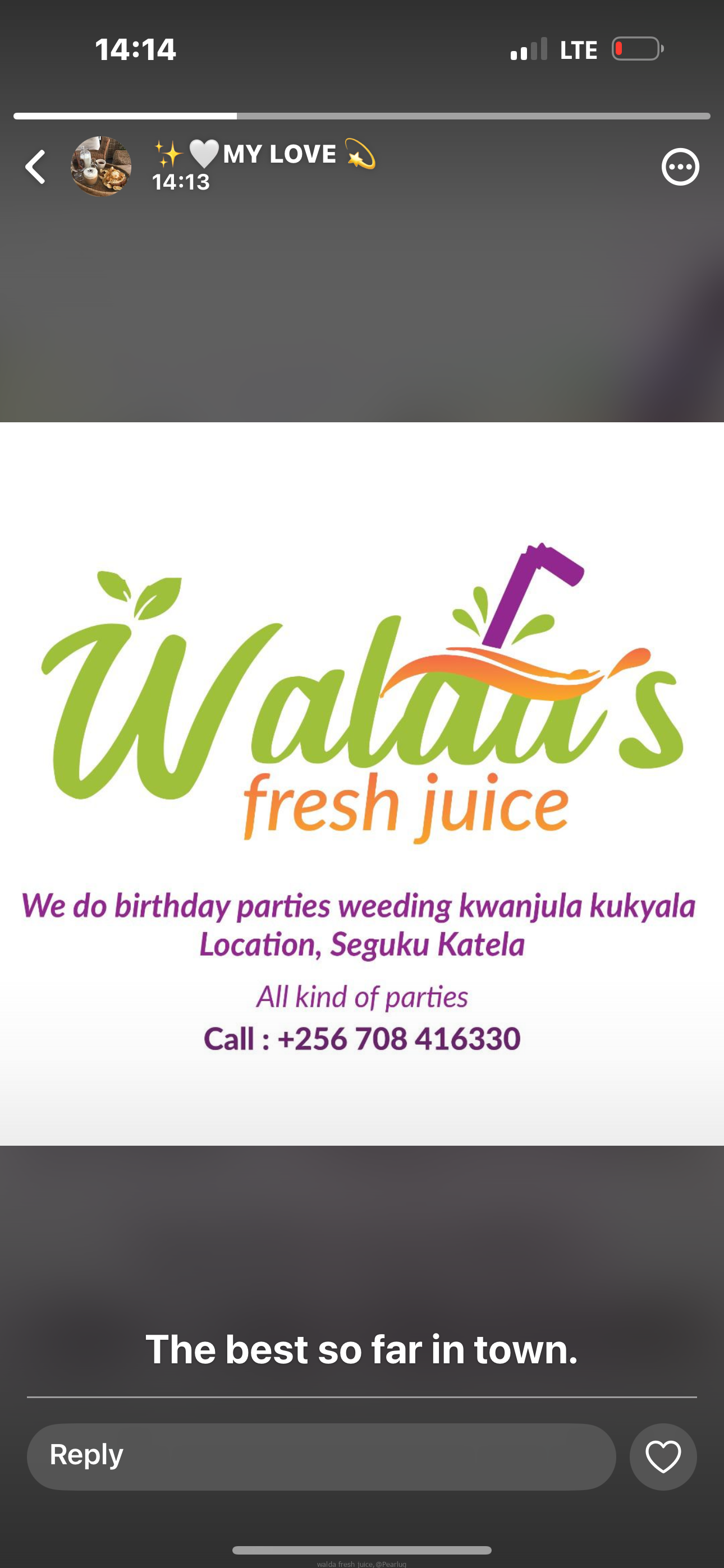 Walda’s fresh juice