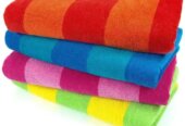 Strip colored towels