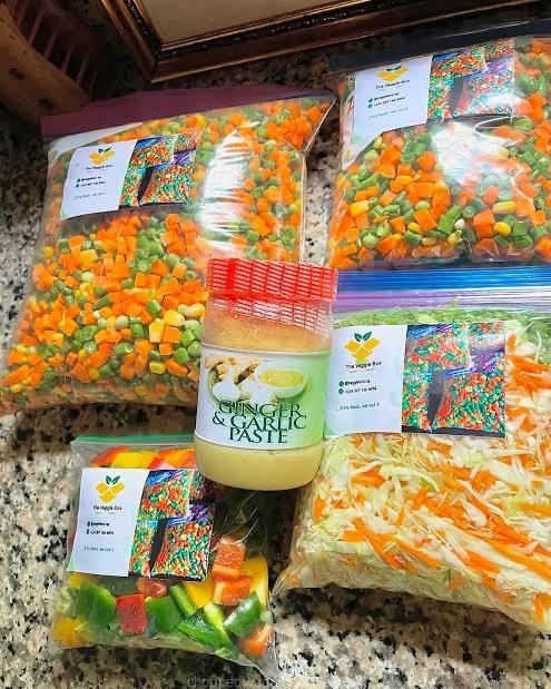 Chopped vegetables