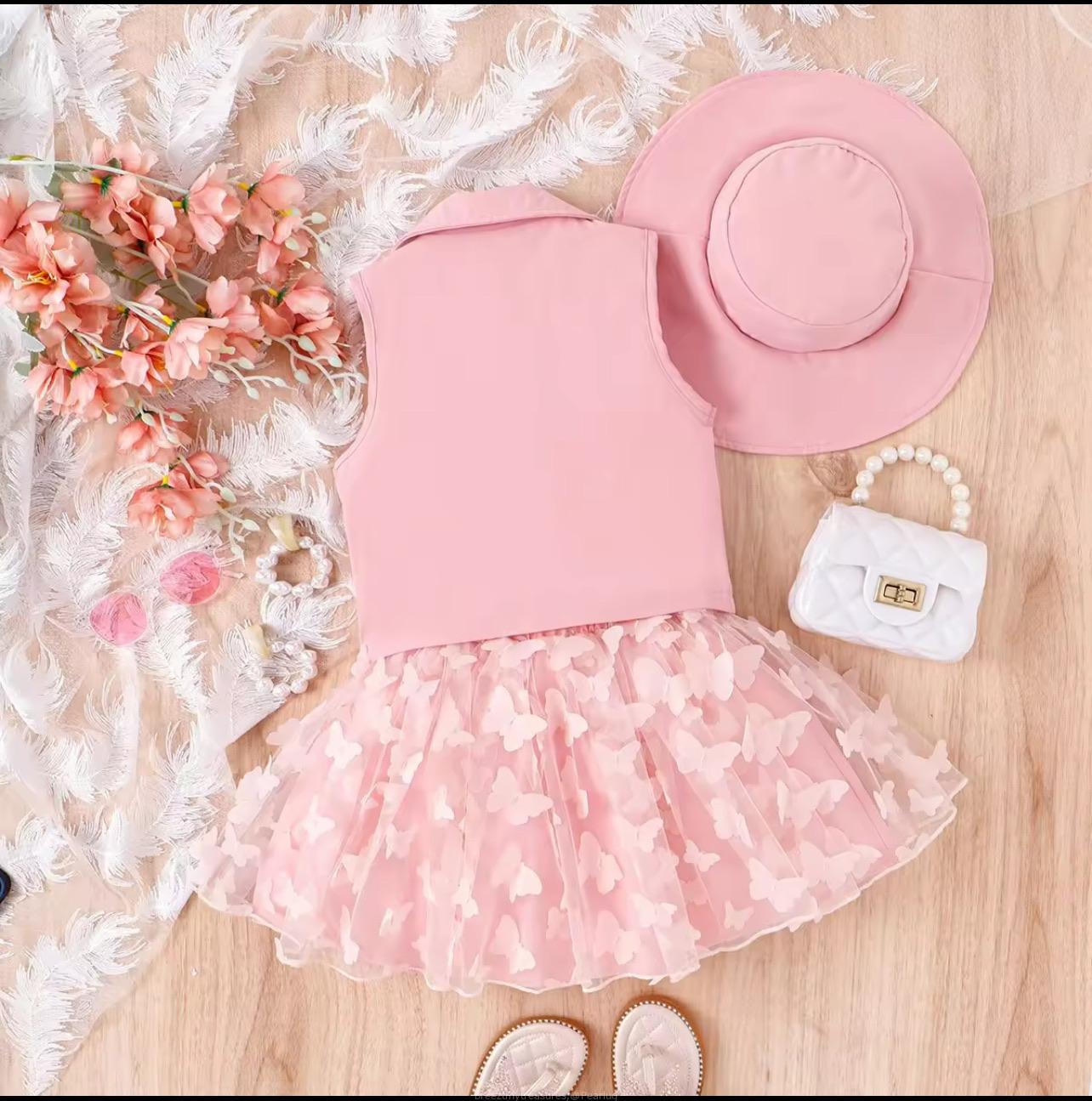 Printed Skirt 4pcs Toddler Girl Clothe