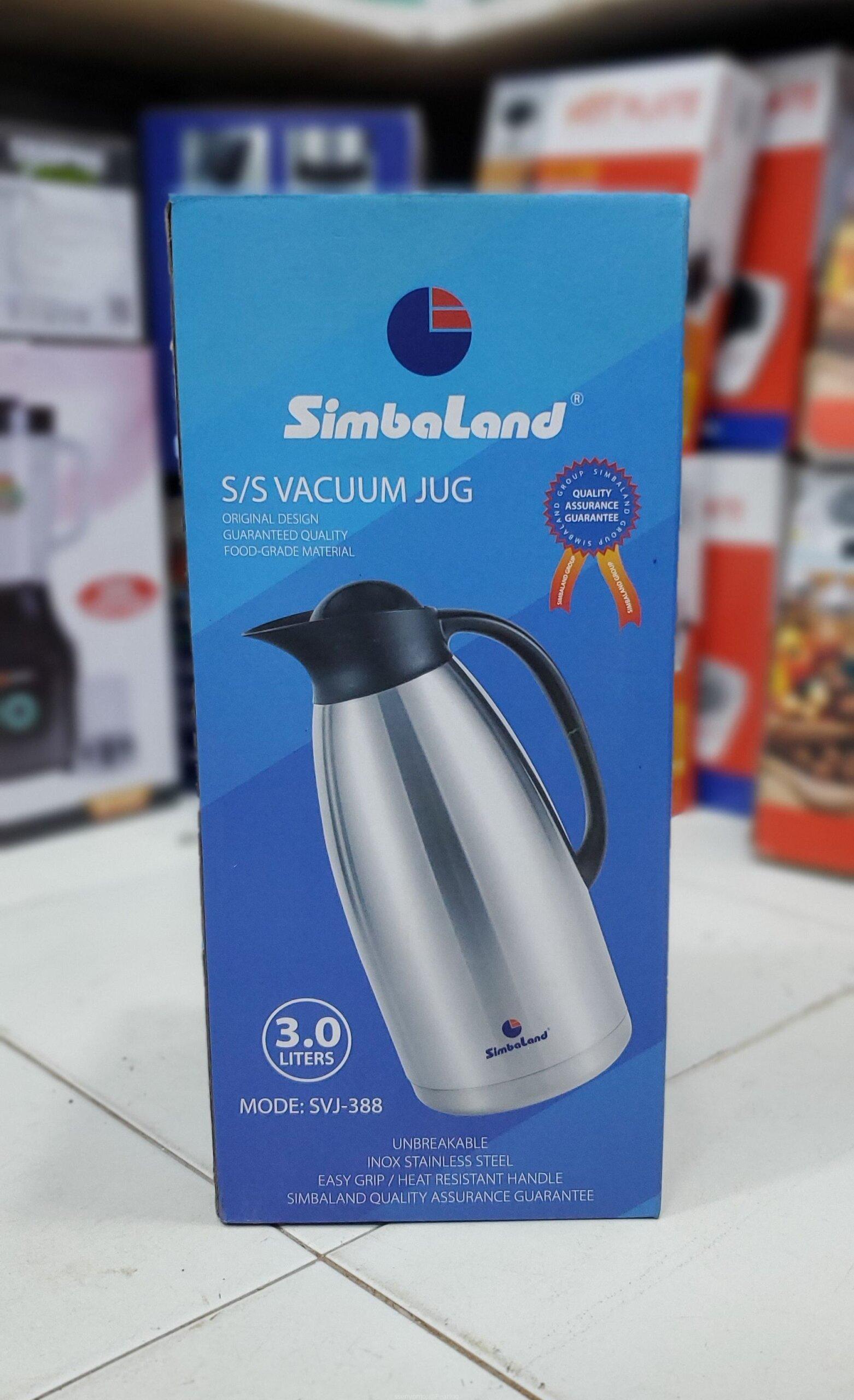 Simbaland Vacuum Jug SVJ-288 – 3.0L, Stainless Steel, Unbreakable, Heat Resistant