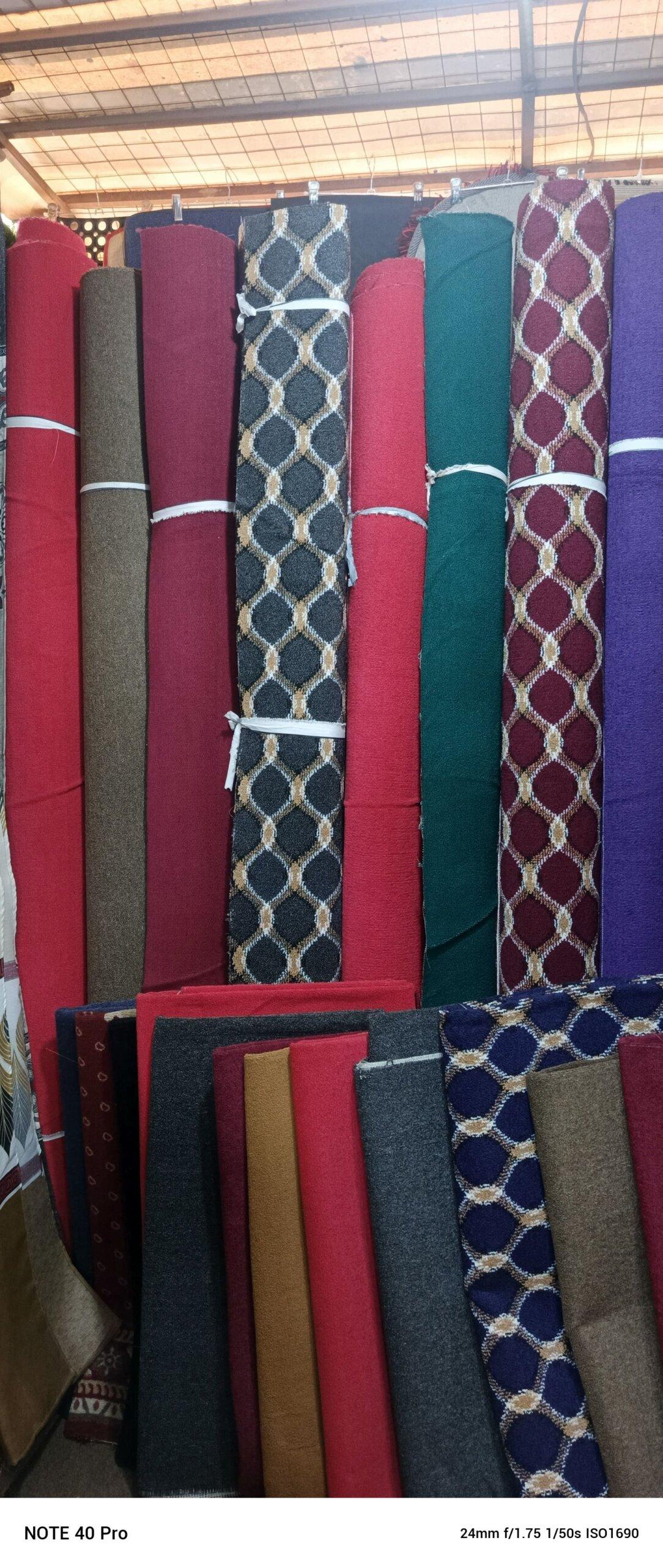 Wall to wall woolen carpets