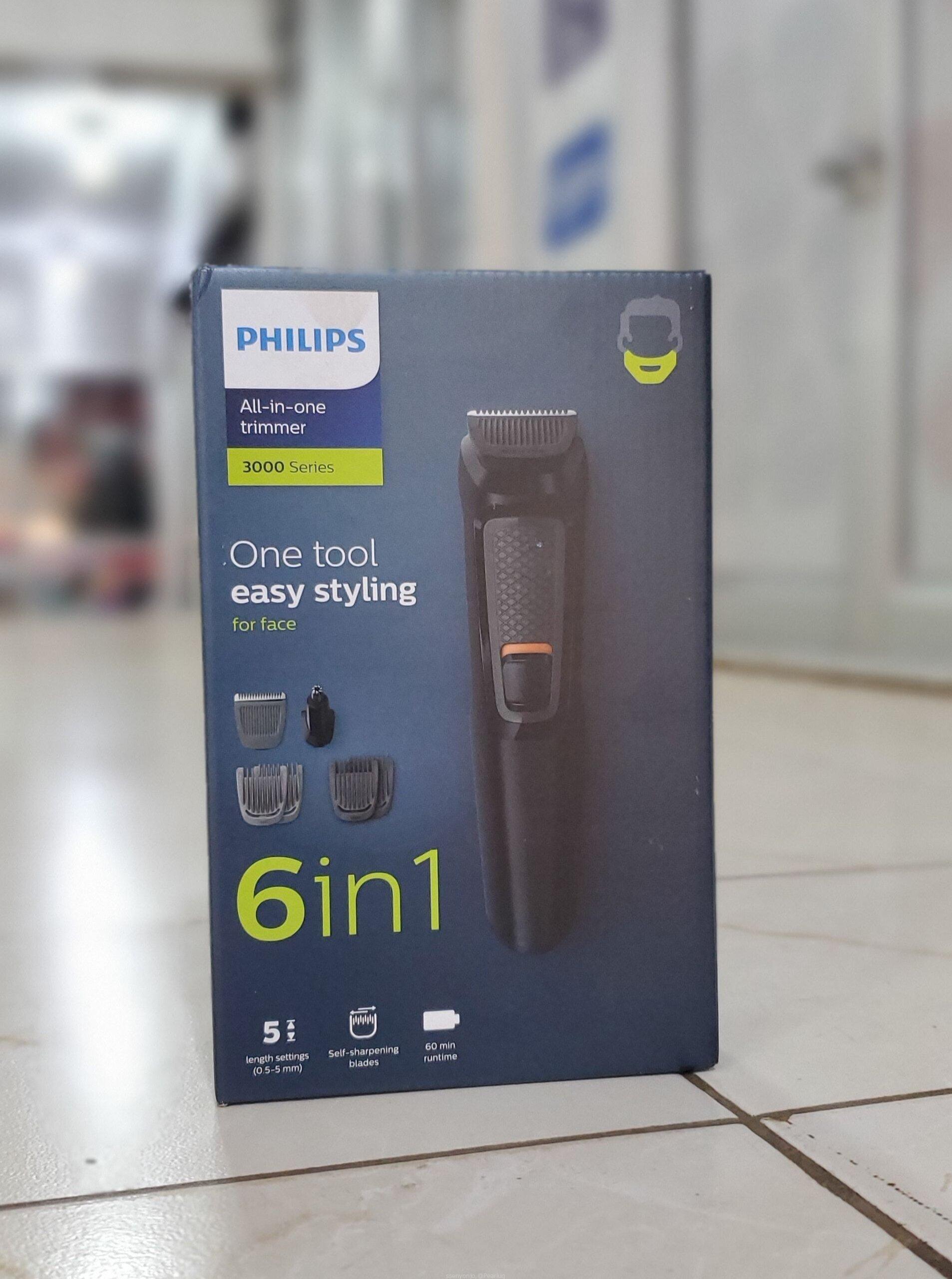 Philips 3000 Series All-in-One Trimmer – 6-in-1, 5 Length Settings, 60min Runtime