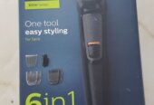 Philips 3000 Series All-in-One Trimmer – 6-in-1, 5 Length Settings, 60min Runtime