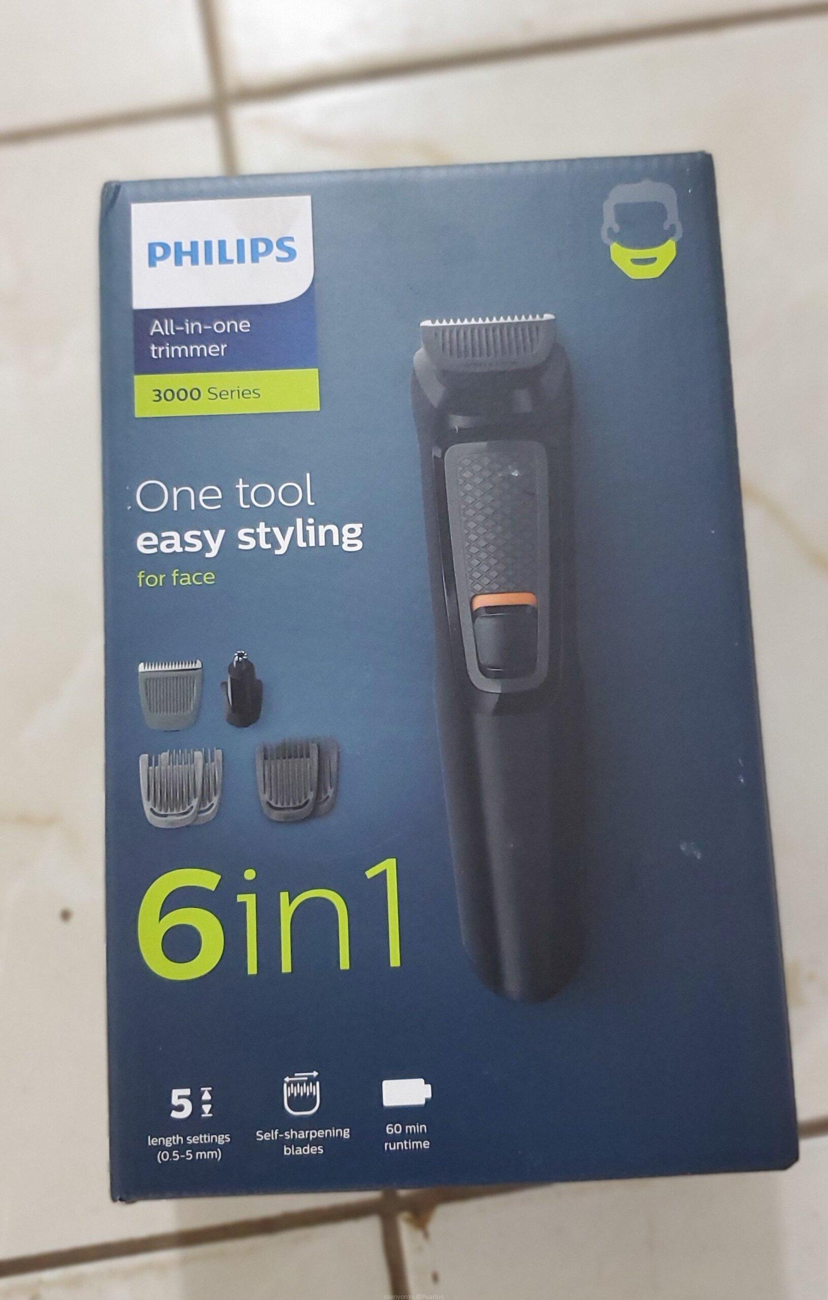 Philips 3000 Series All-in-One Trimmer – 6-in-1, 5 Length Settings, 60min Runtime