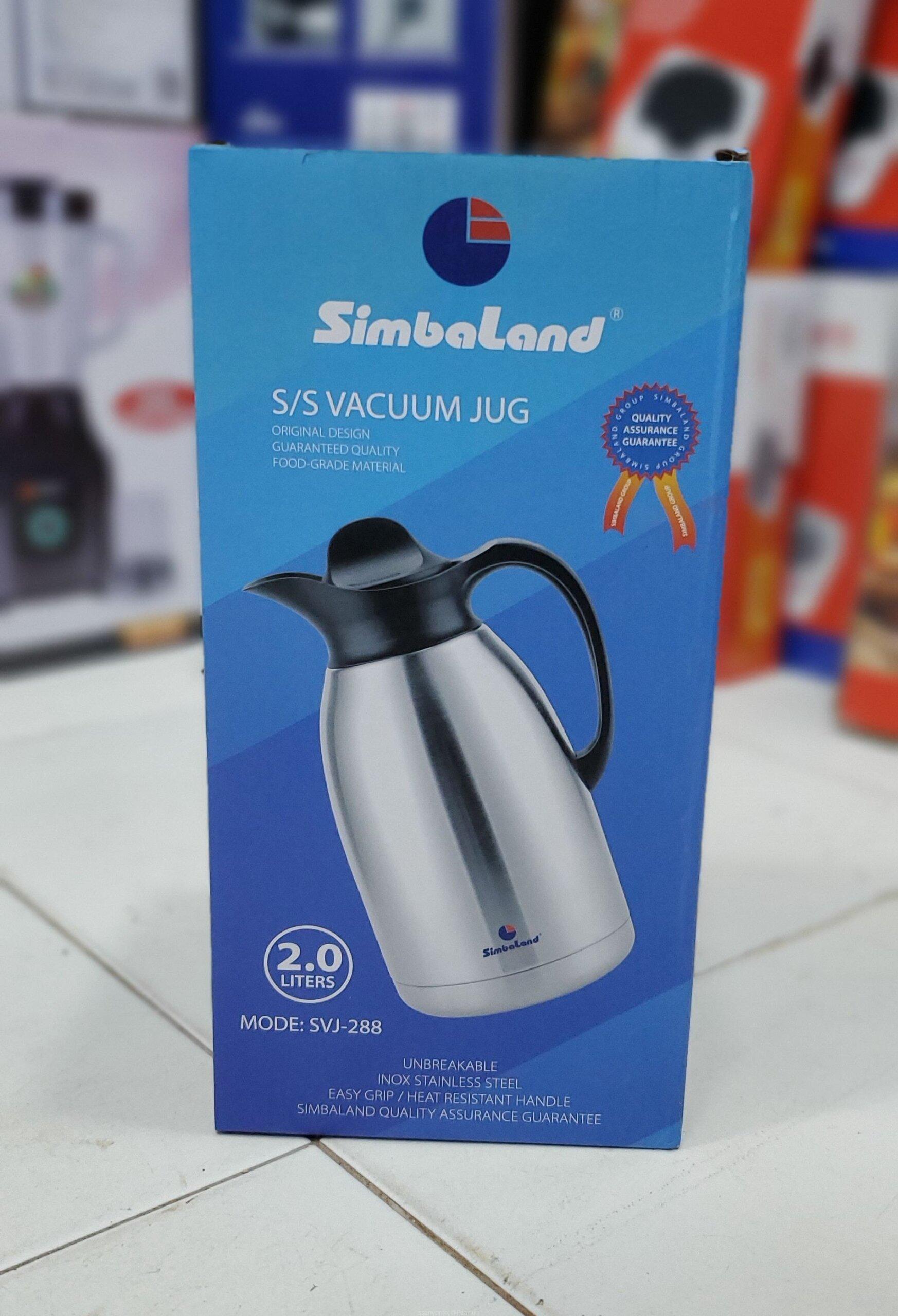 Simbaland Vacuum Jug SVJ-288 – 2.0L, Stainless Steel, Unbreakable, Heat Resistant