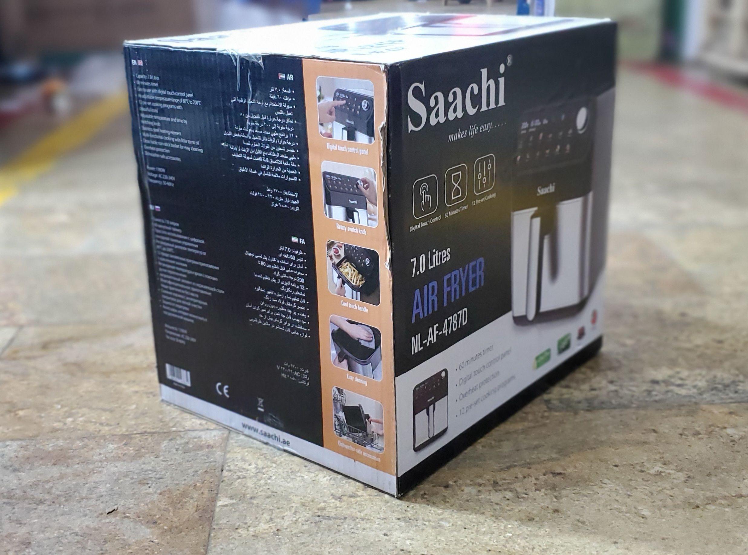 Saachi NL-AF-4787D 7.0L Digital Air Fryer – 12 Pre-set Cooking, 60min Timer