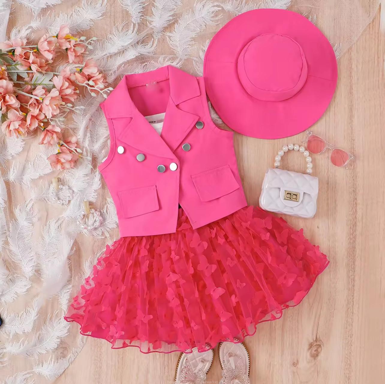 Printed Skirt 4pcs Toddler Girl Clothe