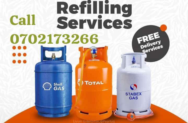 Gas refilling all brands 13kg/12kg@95000