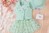 Printed Skirt 4pcs Toddler Girl Clothe