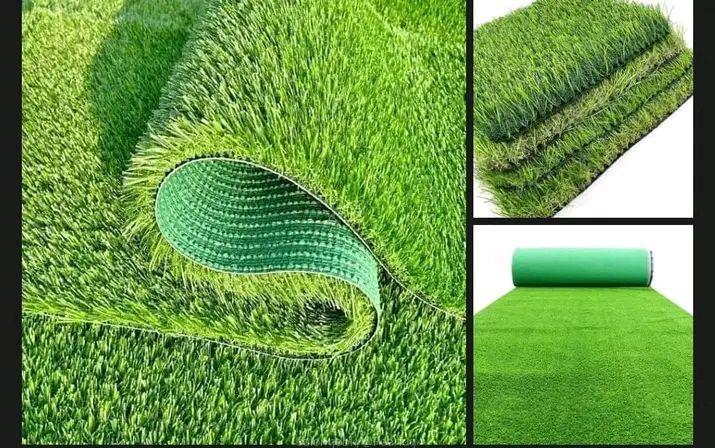 Artificial turf grass carpets.