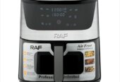 RAF 8L Digital Air Fryer – 1300W, 60min Timer, Stainless Steel, Digital Touch Control