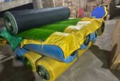 Artificial turf grass carpets.