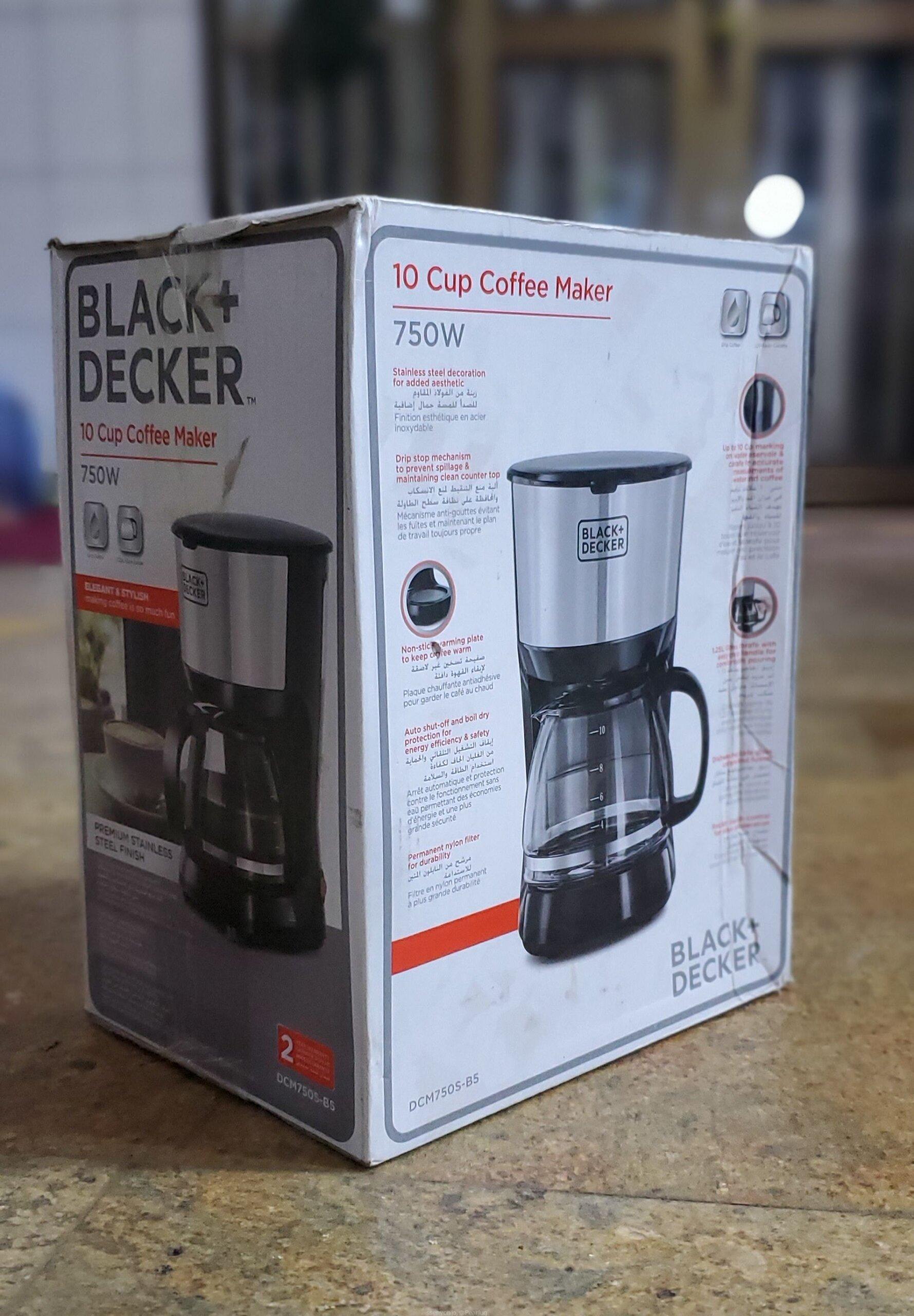 Black+Decker 10-Cup Coffee Maker, 750W – Premium Stainless Steel Finish