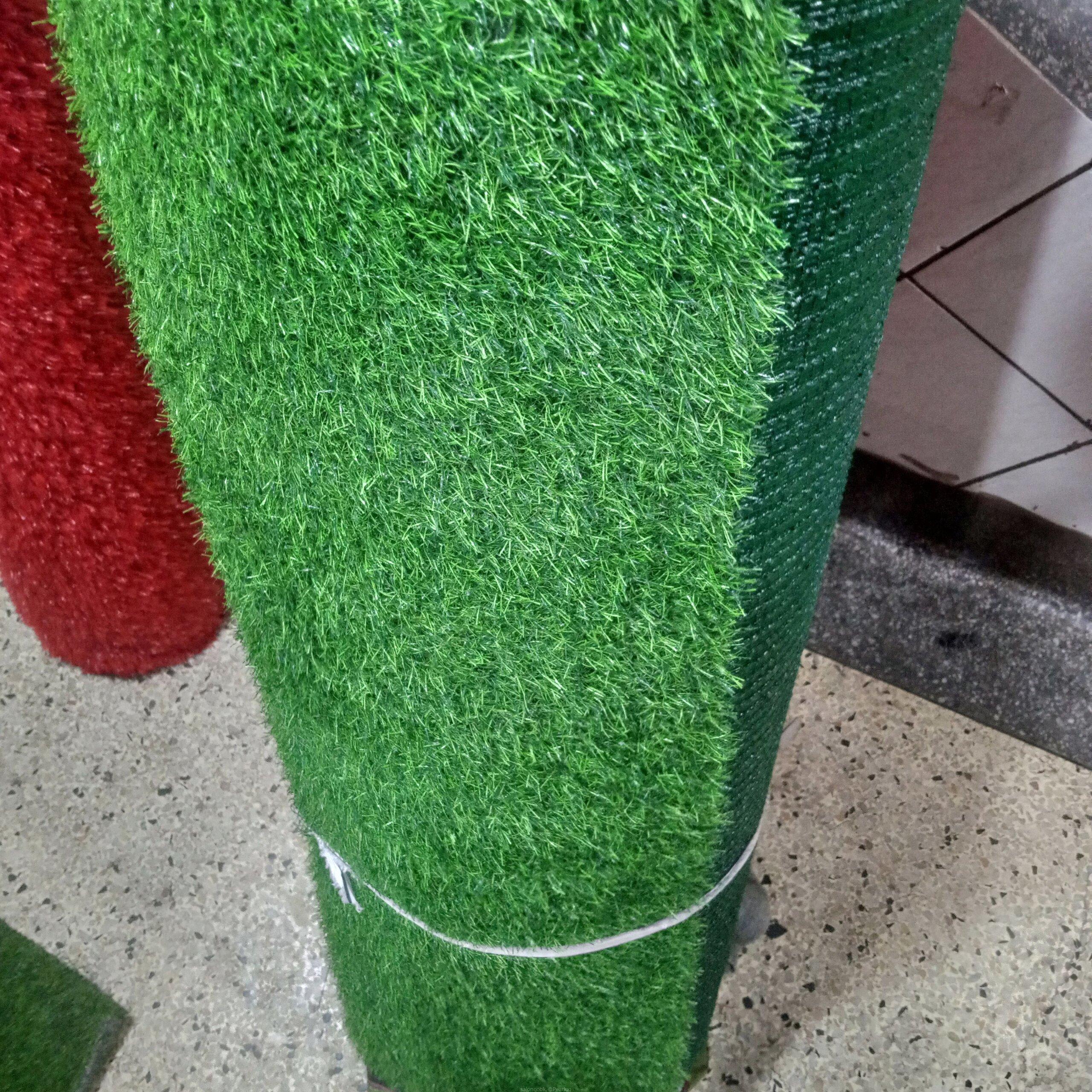 Artificial turf grass carpets.