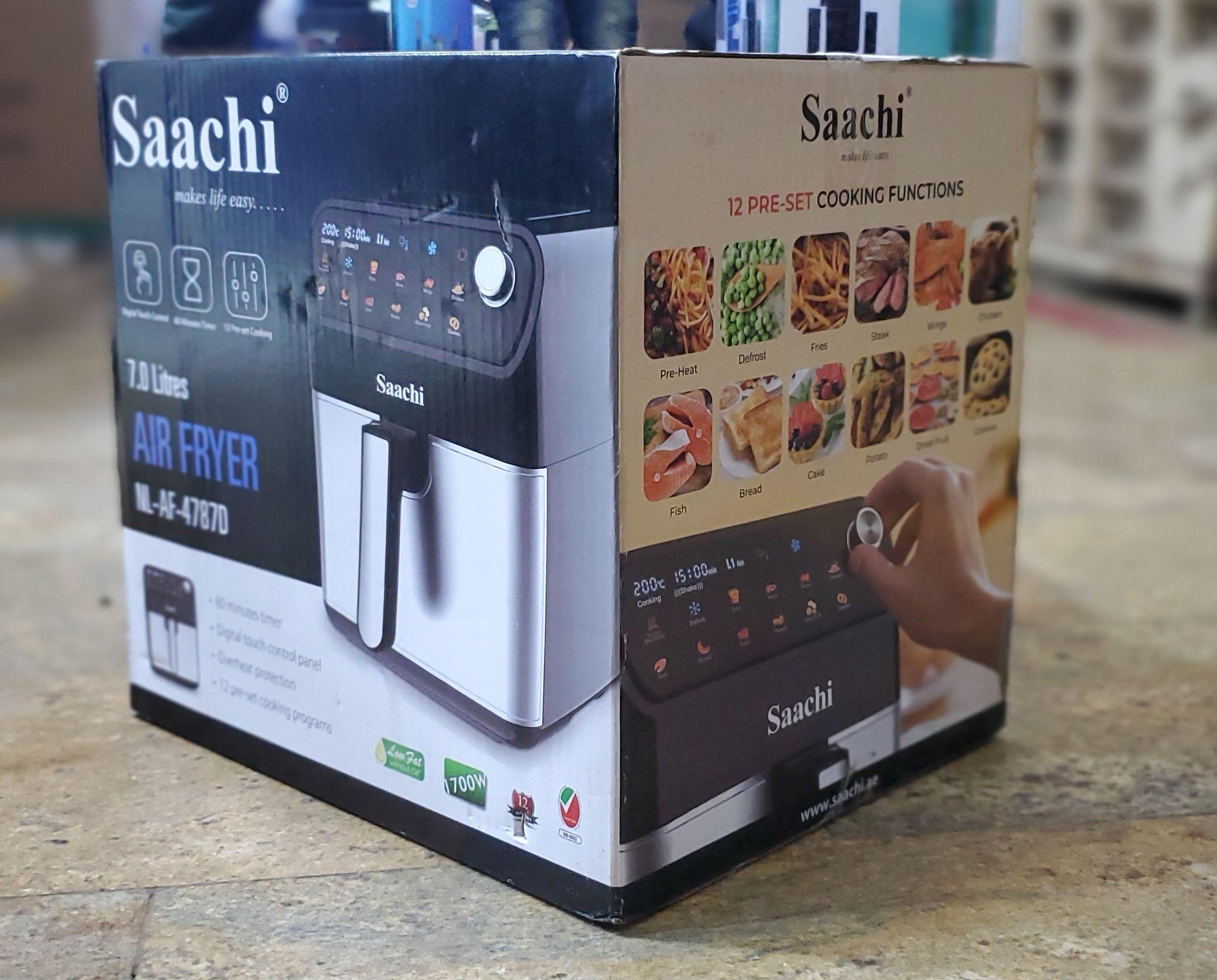 Saachi NL-AF-4787D 7.0L Digital Air Fryer – 12 Pre-set Cooking, 60min Timer