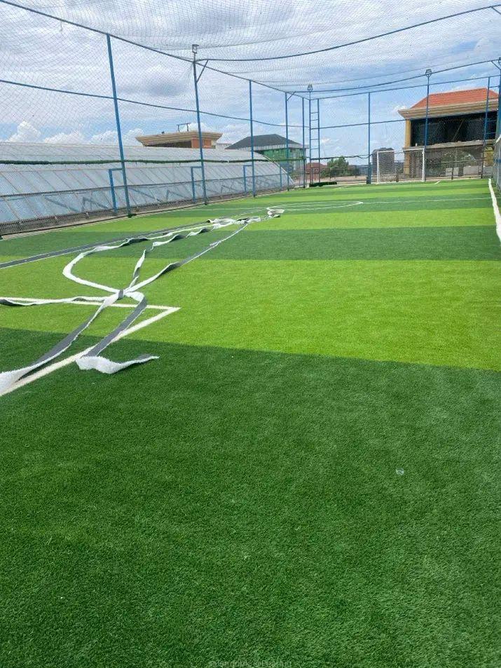 Artificial turf grass carpets.