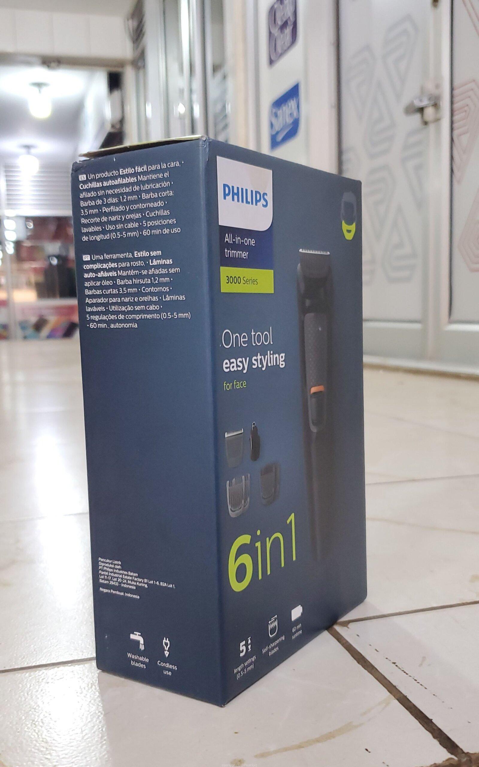 Philips 3000 Series All-in-One Trimmer – 6-in-1, 5 Length Settings, 60min Runtime