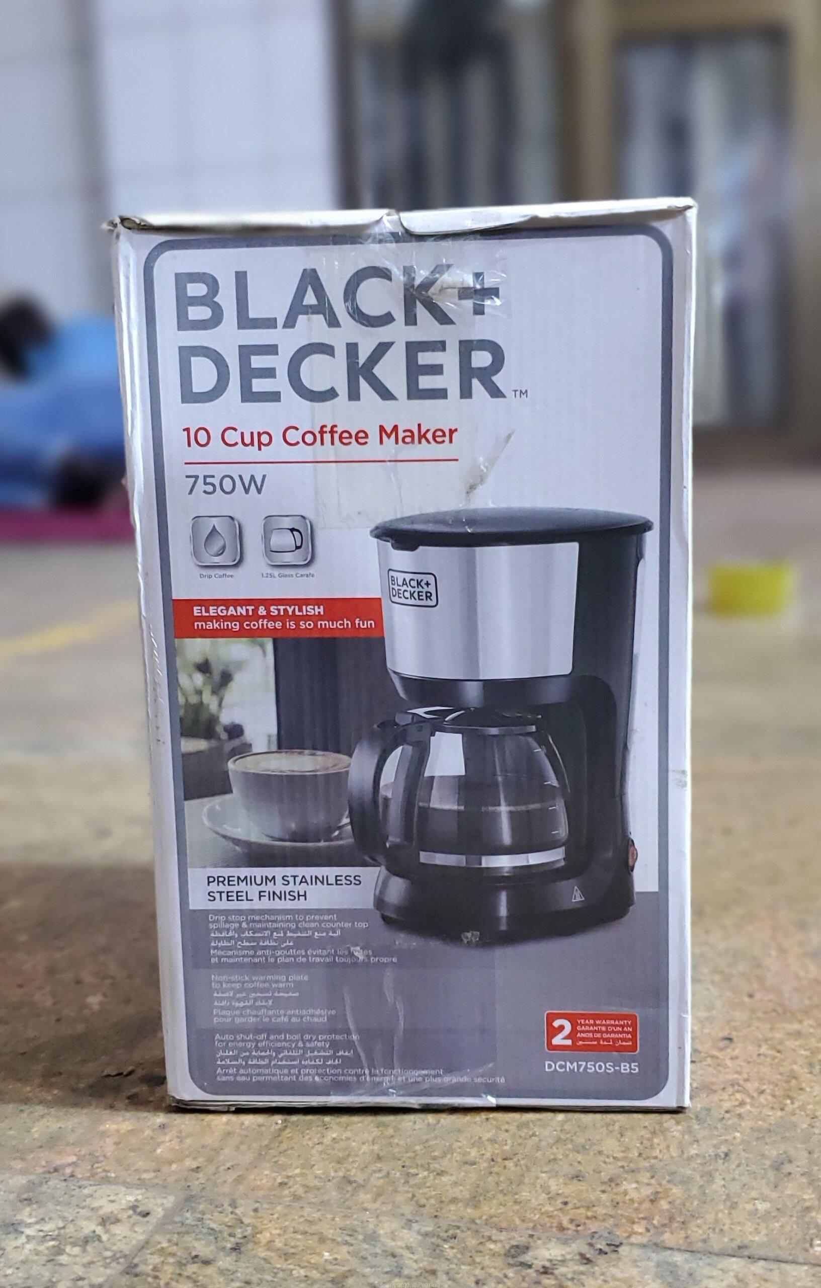 Black+Decker 10-Cup Coffee Maker, 750W – Premium Stainless Steel Finish