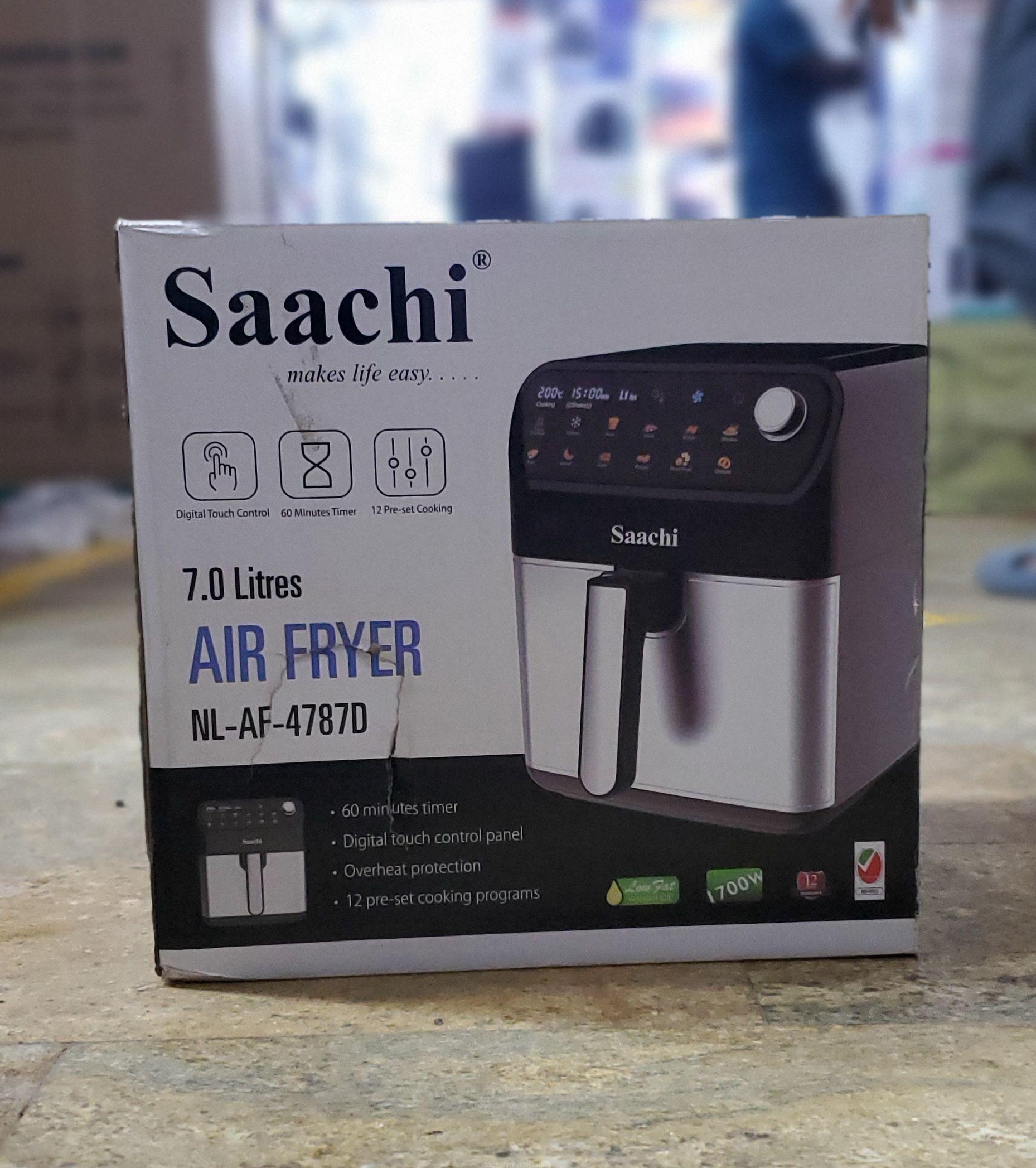 Saachi NL-AF-4787D 7.0L Digital Air Fryer – 12 Pre-set Cooking, 60min Timer
