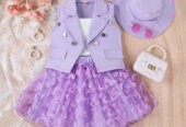 Printed Skirt 4pcs Toddler Girl Clothe