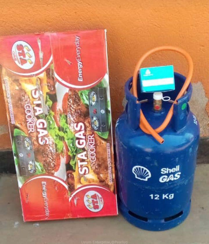 12kg cylinder +cooker@320000
