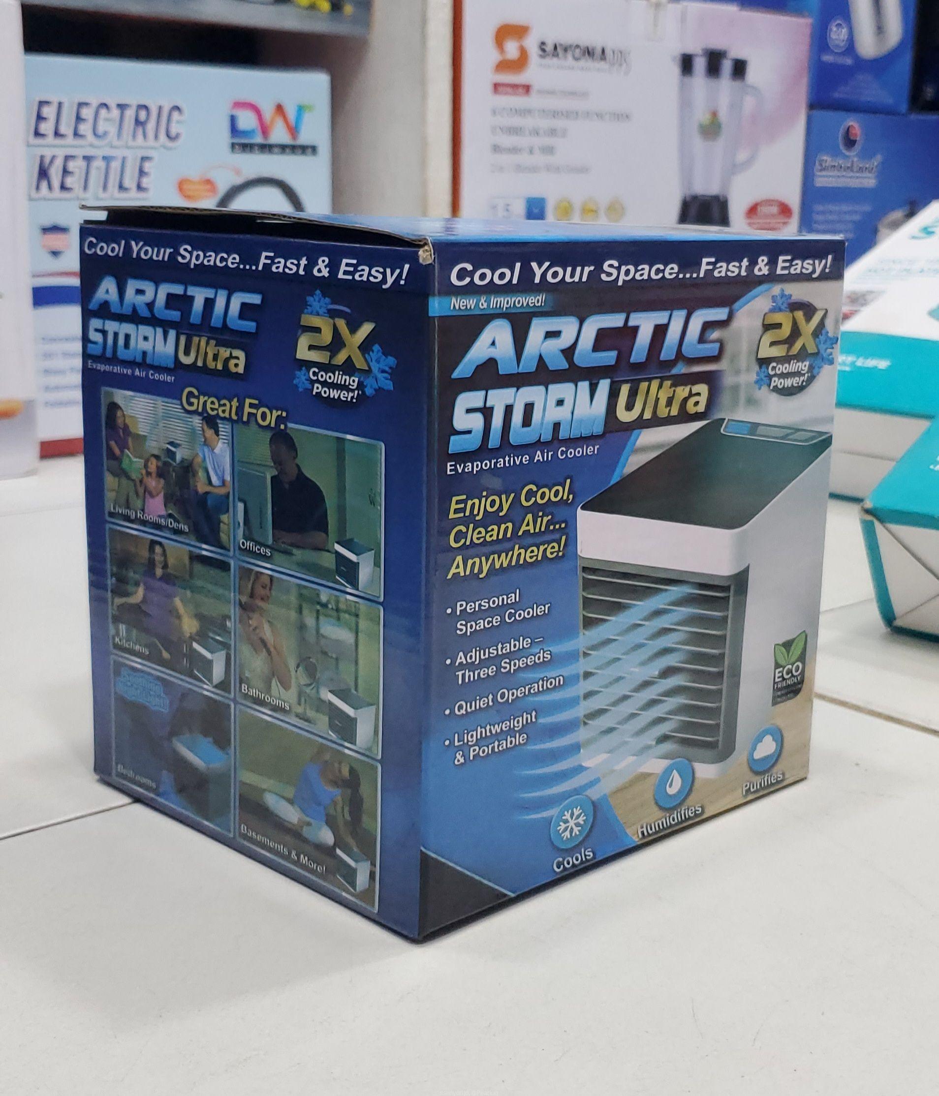 Arctic Storm Ultra Evaporative Air Cooler – 3 Speed, LED Night Light, 2X Cooling Power