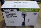 GEEPAS 16″ Mist Fan with Remote Control GF21160 – 3 Wind Speeds, Oscillation, Humidifier