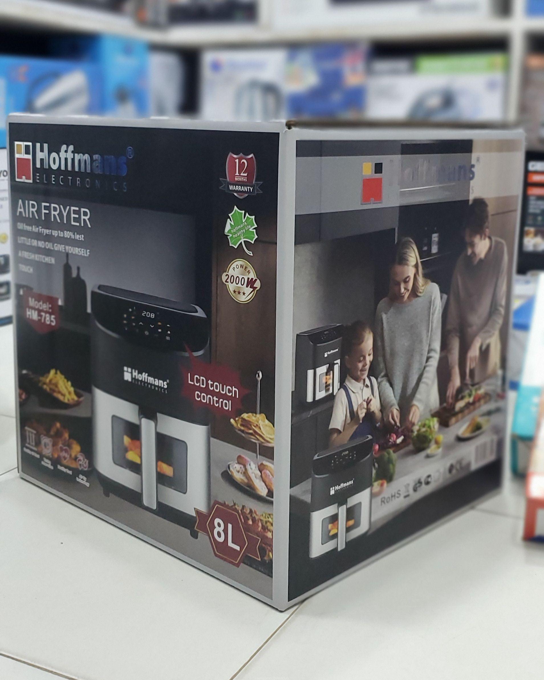 Hoffmans Air Fryer HM-785 – 2000W, 8L, LCD Touch Control, Oil-Free Cooking