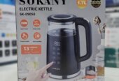 SOKANY Electric Kettle SK-09050 – 1.7L, 2200W, 3 Year Warranty, Touch Screen