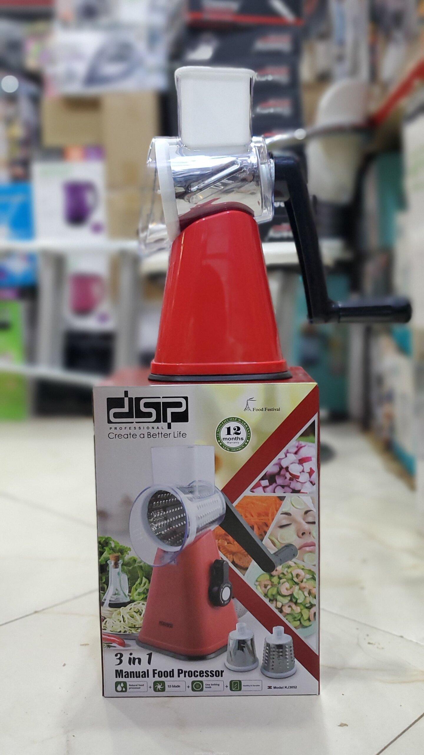 DSP Professional 3-in-1 Manual Food Processor KJ3052 – 12 Months Warranty
